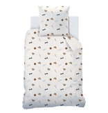 Matt & Rose Bettbezug, Teddybär – Einzelbett – 140 x 200 + 63 x 63 cm – Baumwolle