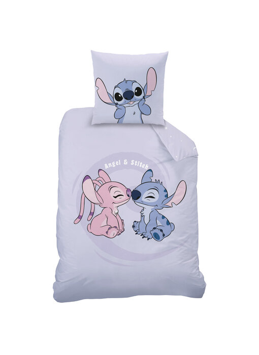 Disney Lilo & Stitch Housse de couette Happy 140 x 200 + 63 x 63 cm Coton