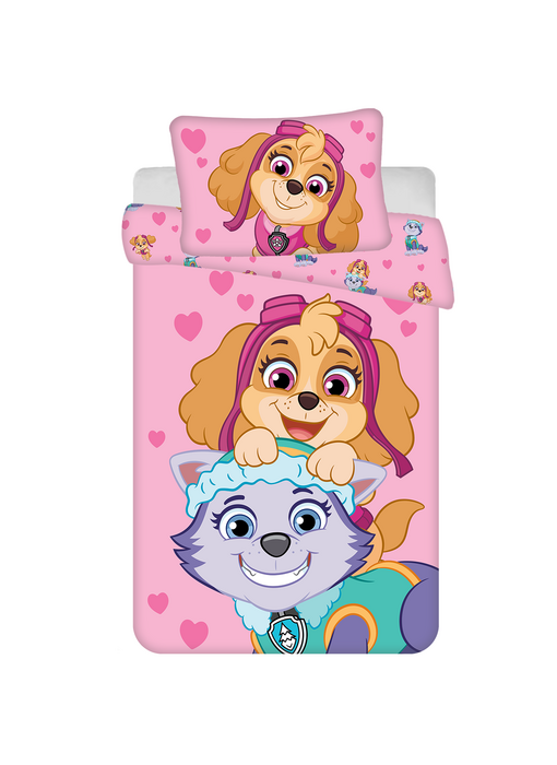 PAW Patrol BABY Dekbedovertrek, Skye & Everest 135 x 100 + 40 x 60 cm Katoen
