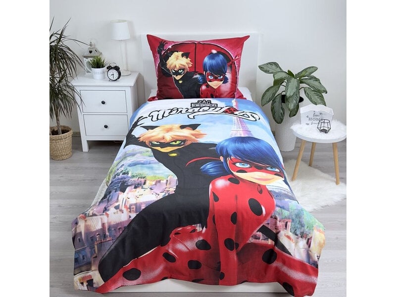 Miraculous Duvet cover, Cat Noir - 140 x 200 + 70 x 90 cm - Cotton