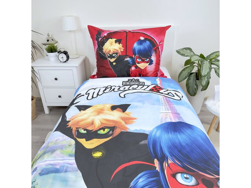 Miraculous Duvet cover, Cat Noir - 140 x 200 + 70 x 90 cm - Cotton