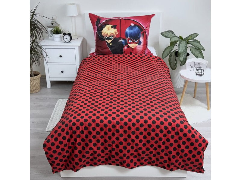 Miraculous Duvet cover, Cat Noir - 140 x 200 + 70 x 90 cm - Cotton