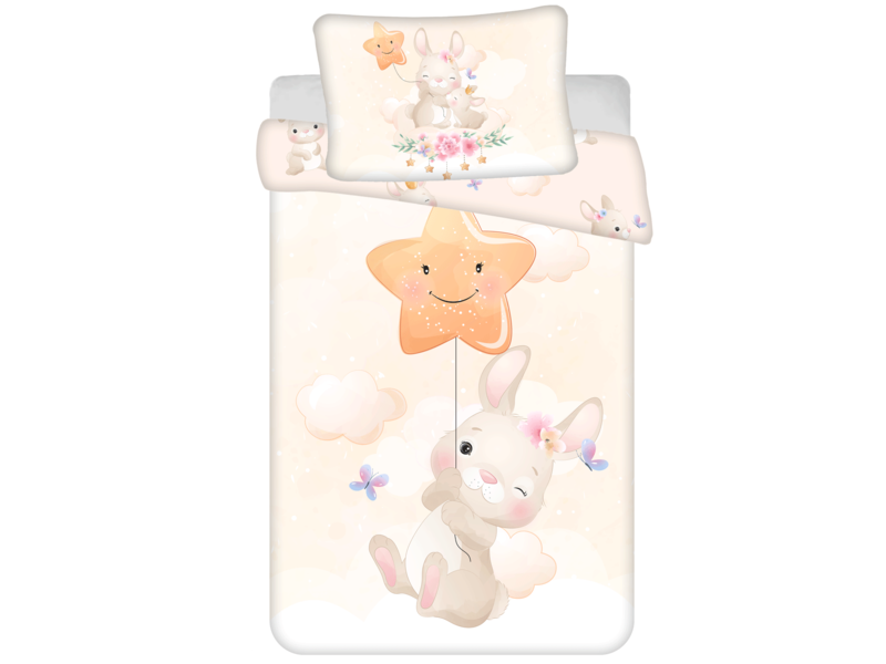 Sweet Home BABY Bettbezug, Bunny – 135 x 100 cm – Baumwolle