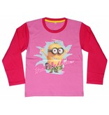 Minions Proud - Shirt girls lange mouw - 8 jaar - Roze