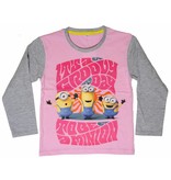 Minions Groovy Day - shirt filles manches longues - huit ans - Rose