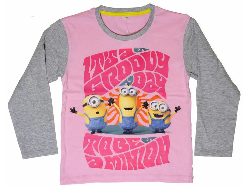 Minions Groovy Day - Shirt girls long sleeve - eight years - Pink