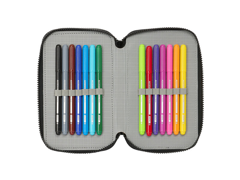 The Teenage Mutant Ninja Turtles Gefülltes Federmäppchen, Turtle Time – 36 Stück – 19,5 x 12,5 x 5,5 cm – Polyester