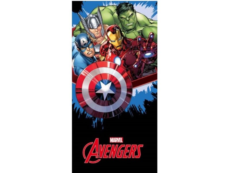 Marvel Avengers Serviette de plage, Shield - 70 x 140 cm - Coton