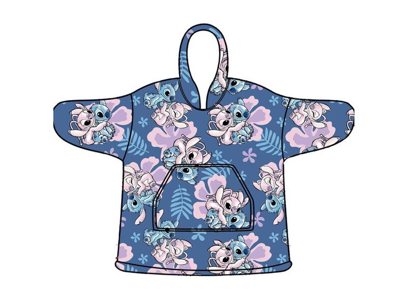 Disney Lilo & Stitch Hoodie-Fleecedecke, Angel – Kind (3–6 Jahre) – Polyester