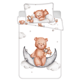 Sweet Home BABY Duvet cover, Bear on the Moon - 135 x 100 cm - Cotton