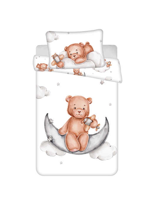 Sweet Home BABY Duvet cover, Bear on the Moon 135 x 100 + 40 x 60 cm Cotton
