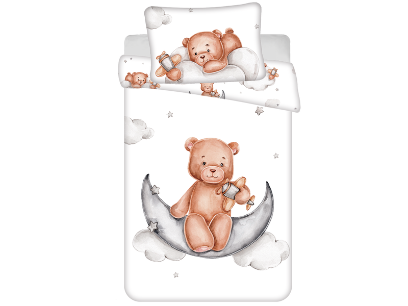 Sweet Home BABY Duvet cover, Bear on the Moon - 135 x 100 cm - Cotton