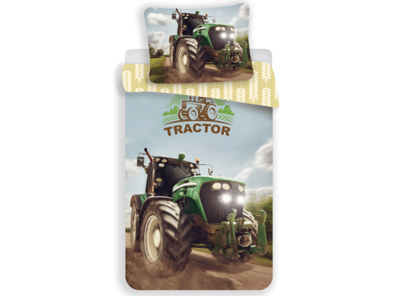 Sweet Home Dekbedovertrek Tractor - 140 x 200 cm / 70 x 90 cm - Katoen