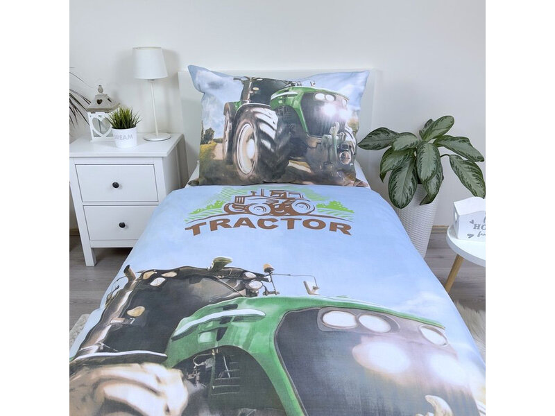 Sweet Home Housse de couette Tracteur - 140 x 200 cm / 70 x 90 cm - Coton