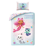 Gabby's poppenhuis BABY Bettbezug, Meerjungfrau-Lantis – 100 x 135 cm + 60 x 40 cm – Baumwolle