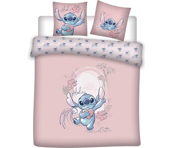 Disney Lilo & Stitch Housse de couette Coeur 240 x 220 + 2x 65 x 65 Coton