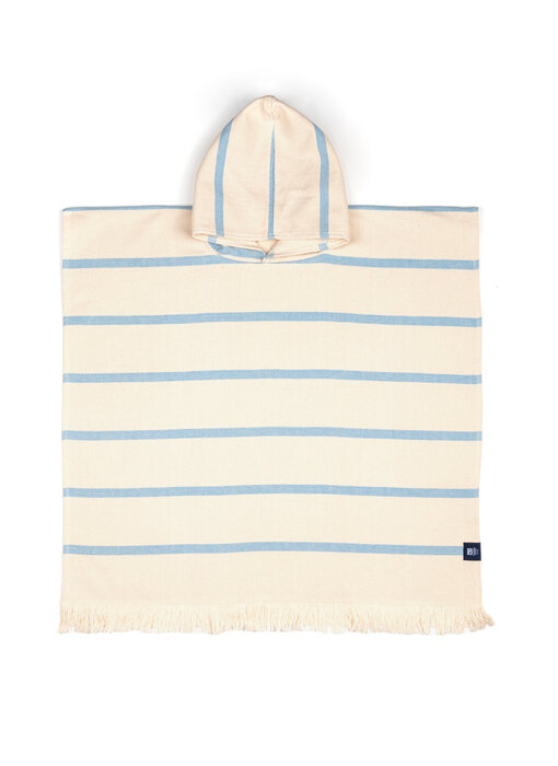 Torres Novas 1845 Textiel Kinderponcho / Badeumhang Boa Nova Blau Baumwolle