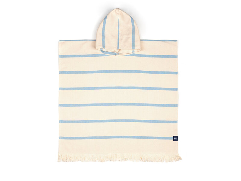 Torres Novas 1845 Textiel Poncho / cape de bain enfant, Boa Nova Bleu - 5 - 10 ans - Coton