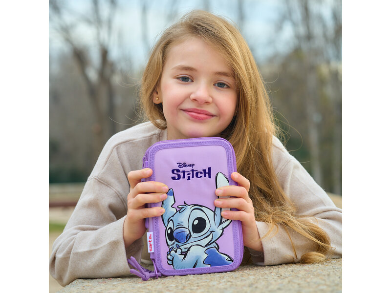 Disney Lilo & Stitch Gefülltes Federmäppchen, Sweet – 36 Stück – 19,5 x 12,5 x 5,5 cm – Polyester