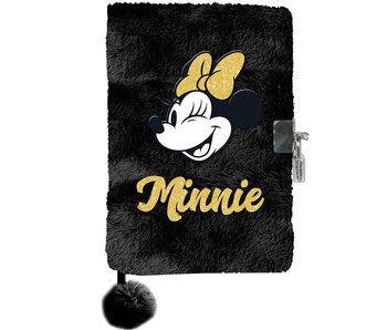 Disney Minnie Mouse Diary with lock Glitter - A5 - 96 lined pages