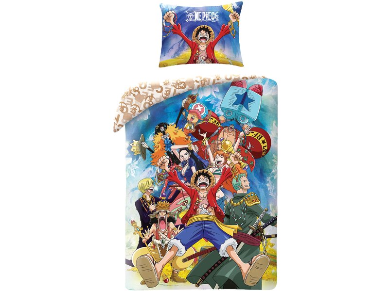 One Piece Housse de couette Pirate - 140 x 200 + 70 x 90 cm - Polyester