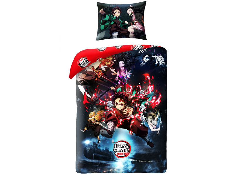 Demon Slayer Dekbedovertrek, Mugen Train - 140 x 200 + 70 x 90 cm - Polyester