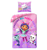 Gabby's poppenhuis Dekbedovertrek, Party Cats - 140 x 200 + 70 x 90 cm - Polyester