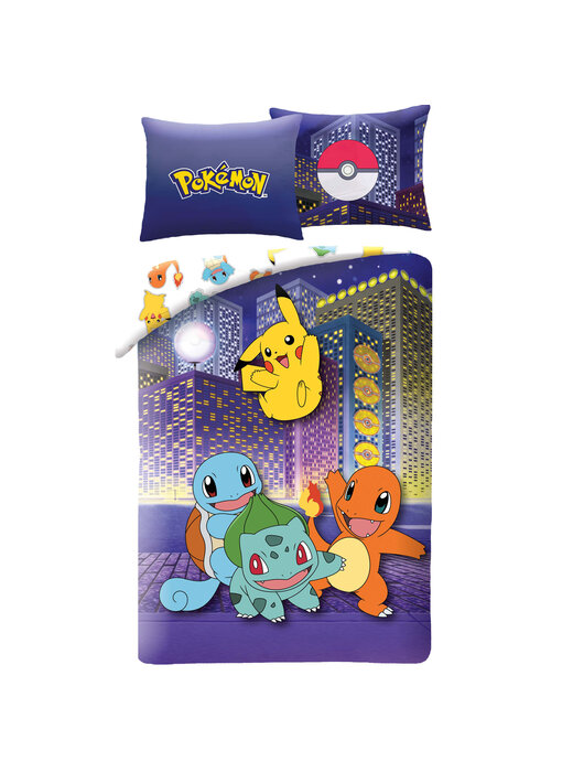 Pokémon Housse de couette City 140 x 200 cm + 70 x 90 cm Polyester