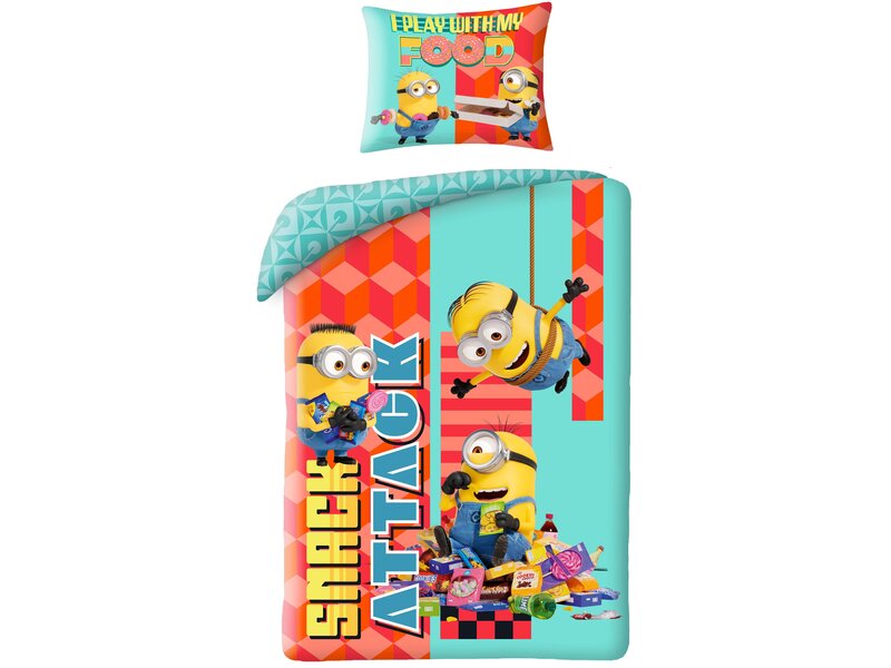 Minions Dekbedovertrek, Snack Attack - 140 x 200 + 70 x 90 cm - Polyester