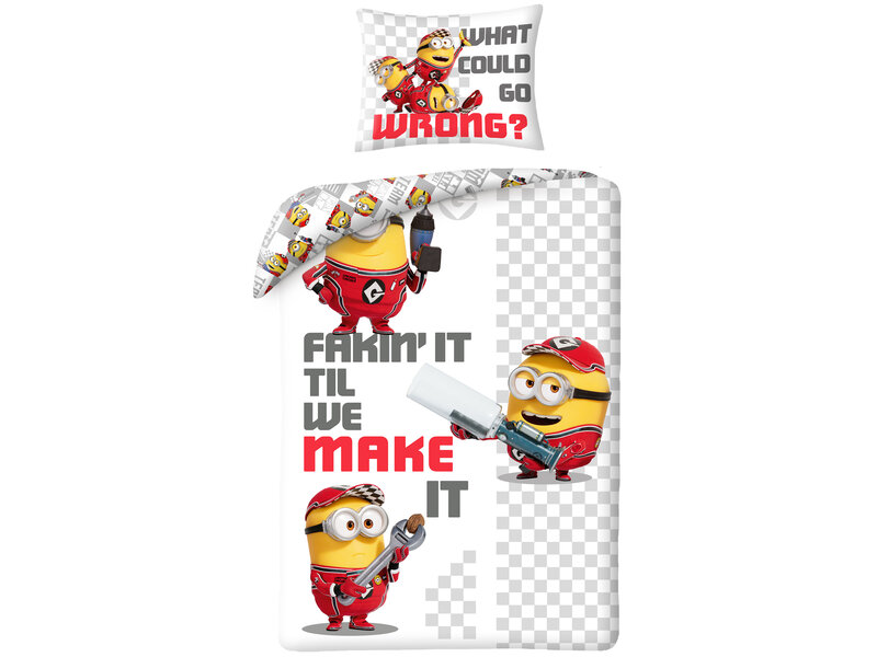 Minions Dekbedovertrek, Fakin' It - 140 x 200 + 70 x 90 cm - Polyester