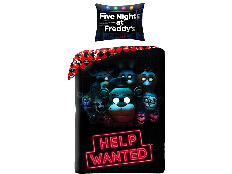 Five Nights at Freddy's Dekbedovertrek, Help Wanted - 140 x 200 + 70 x 90 cm - Polyester