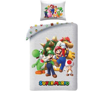 Super Mario Bettbezug Familie 140 x 200 cm + 70 x 90 cm Polyester