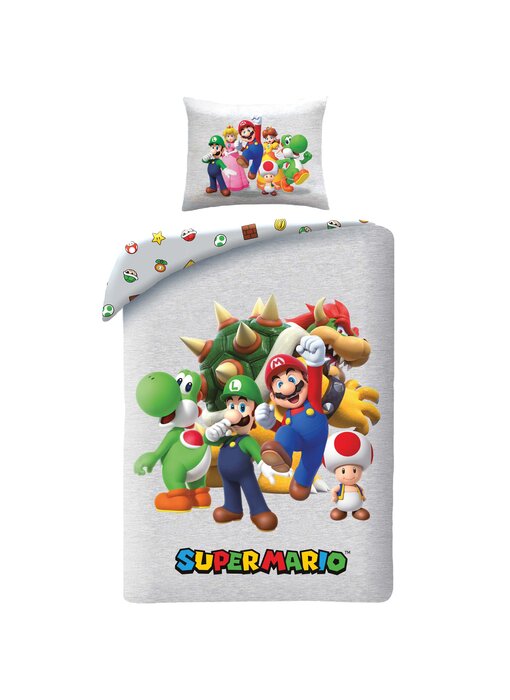 Super Mario Dekbedovertrek Family 140 x 200 cm + 70 x 90 cm Polyester