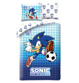 Sonic Bettbezug, Fußball – 140 x 200 + 70 x 90 cm – Polyester