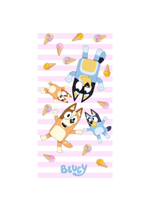 Bluey Beach towel Ice Cream 70 x 140 cm Cotton