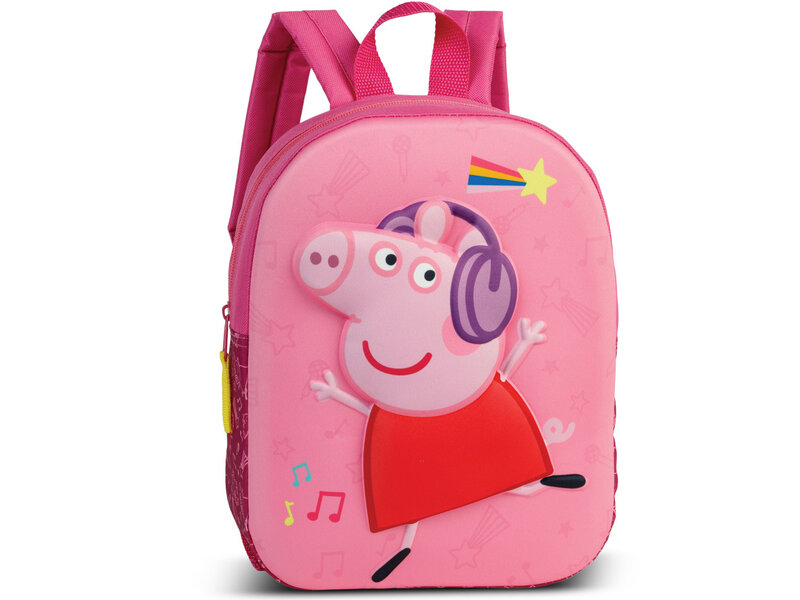 Peppa Pig Sac à dos pour enfant, Musique 3D - 32 x 25 x 6 cm - Polyester