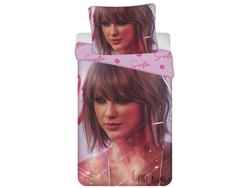 Taylor Swift Dekbedovertrek, Swiftie - 140 x 200 + 70 x 90 cm - Katoen