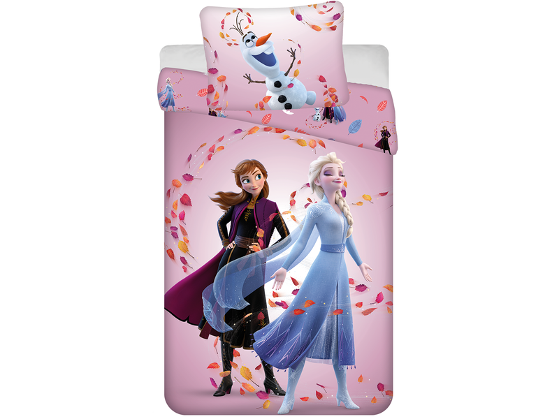 Disney Frozen Housse de couette, Magical Time - 140 x 200 + 60 x 80 cm - Coton