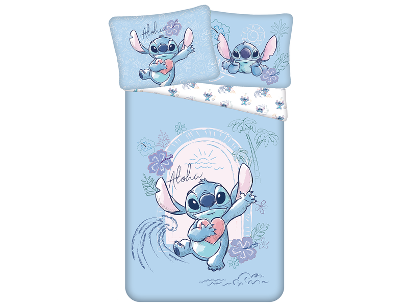 Disney Lilo & Stitch Dekbedovertrek, Wave - 140 x 200 + 70 x 90 cm - Katoen