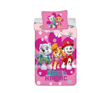 PAW Patrol Bettbezug Heroic 140 x 200 cm + 60 x 80 cm Baumwolle