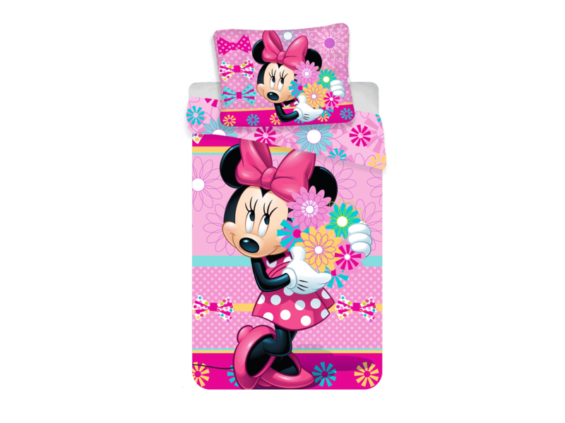 Disney Minnie Mouse Duvet cover Flowers - Single - 140 x 200 cm - Cotton