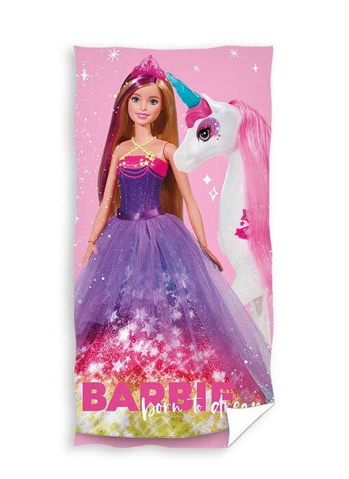 Barbie Serviette de plage Born to Dream 70 x 140 cm Coton