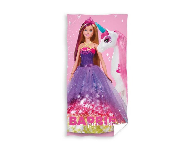 Barbie Strandtuch, Born to Dream – 70 x 140 cm – Baumwolle