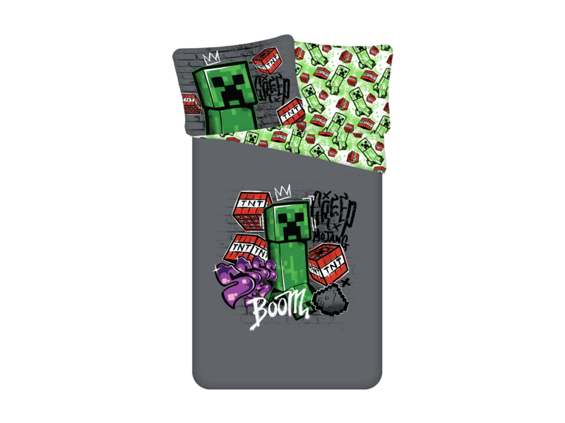 Minecraft Bettbezug, Metro Art – 140 x 200 + 70 x 90 cm – Baumwolle