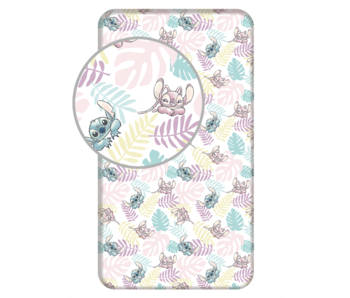 Disney Lilo & Stitch Hoeslaken Leaves 90 x 200 cm Katoen