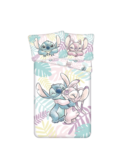 Disney Lilo & Stitch Bettbezug Blätter 140 x 200 cm + 70 x 90 cm Baumwolle