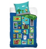 Minecraft Housse de couette, Pixels - Simple - 140 x 200 + 60 x 70 cm - Coton