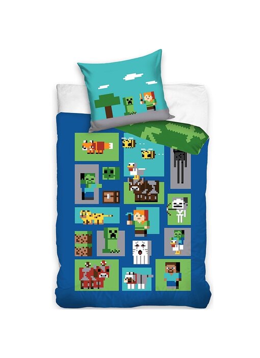 Minecraft Duvet cover Pixels 140 x 200 cm / 60 x 70 cm Cotton