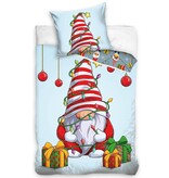Kerst Housse de couette, Christmas Gnome - Simple - 140 x 200 + 60 x 70 cm - Coton
