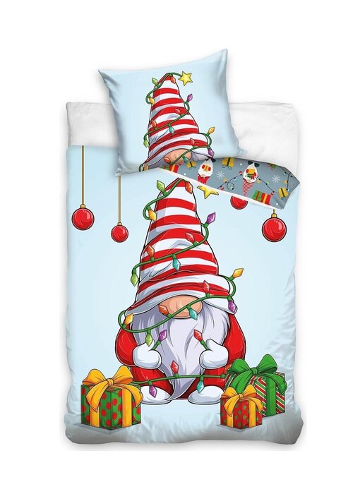 In Home Housse de couette Christmas Gnome140 x 200 cm / 60 x 70 cm Coton